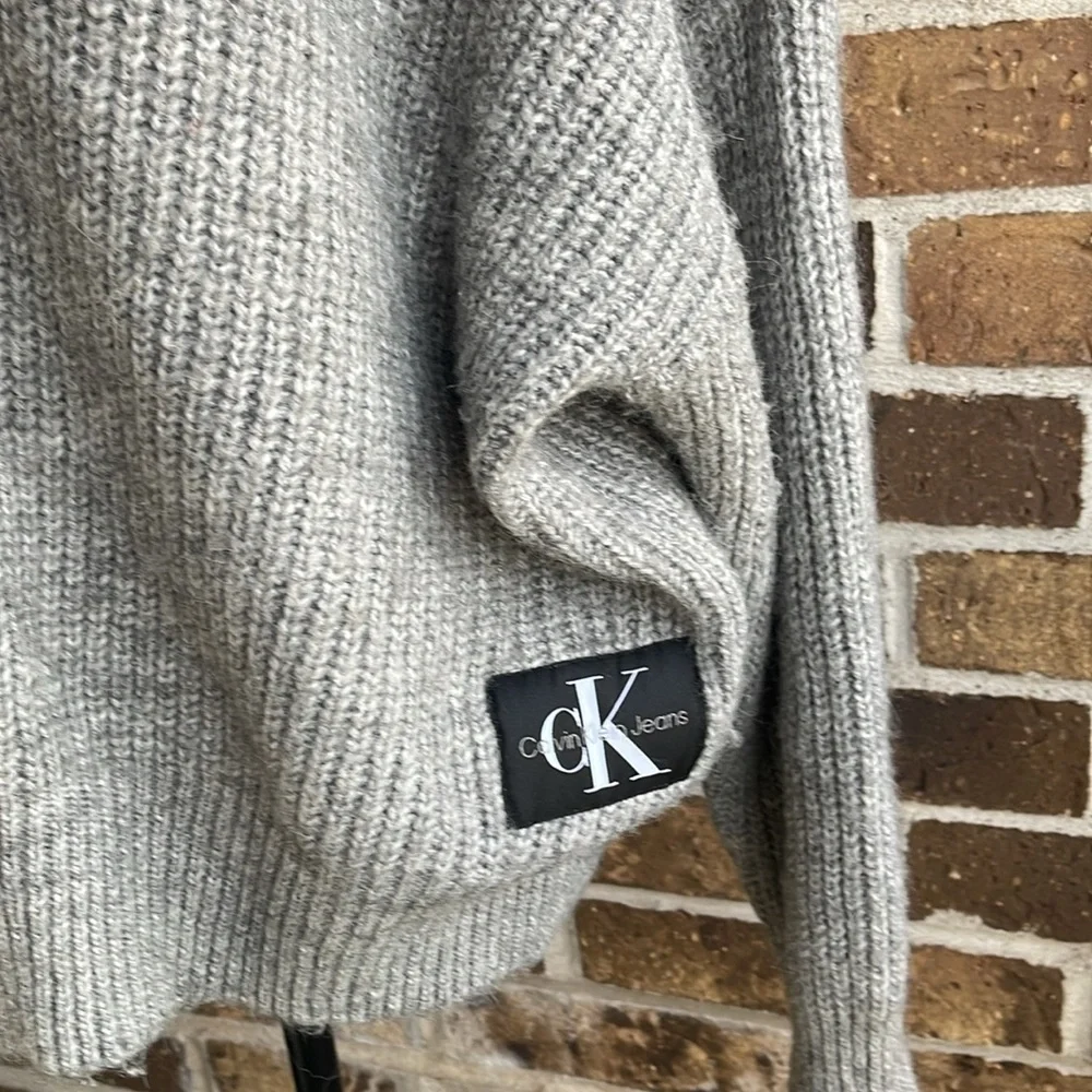Calvin Klein Women's Mock Neck Logo Sweaters - Picture 3 of 9